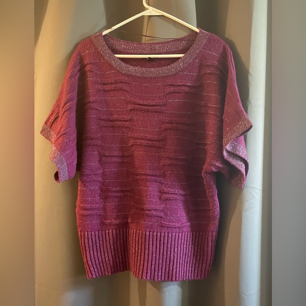 Style & Co Short Sleeve Sweater - Womens L
